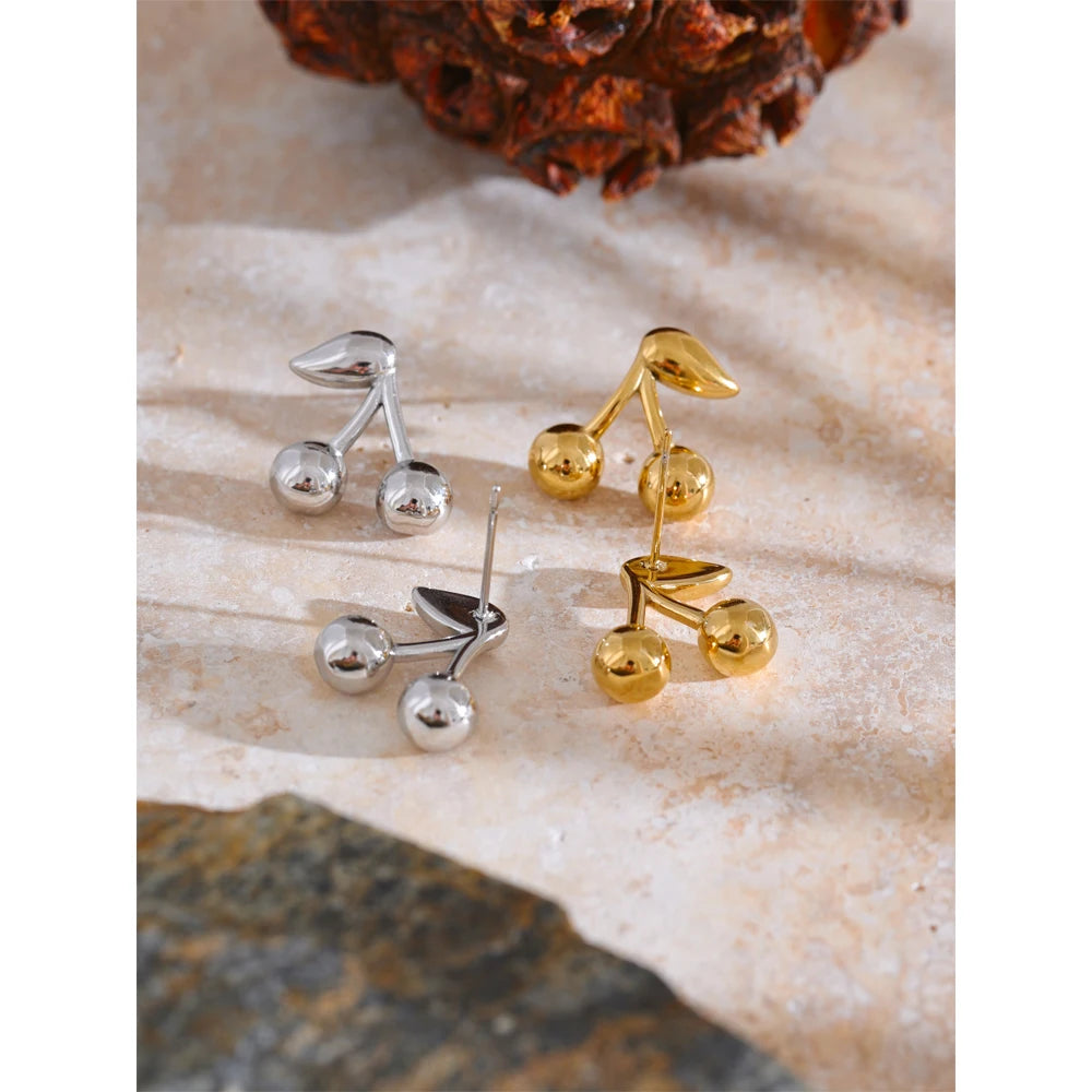 Cherry Golden Earrings